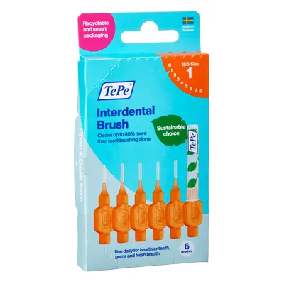 TePe Original oranžové mezizubní kartáčky z bioplastu 0,45 mm, 6 ks