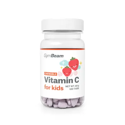 GymBeam Vitamín C, tablety na cucání pro dět, 120 tab.