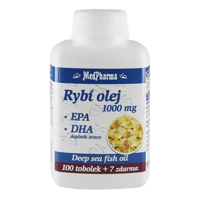 MedPharma Rybí olej 1000 mg - EPA + DHA mg, 107 tobolek