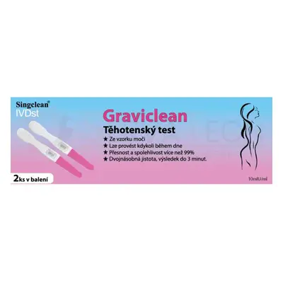 Singclean® 2x GRAVICLEAN těhotenský test - Midstream