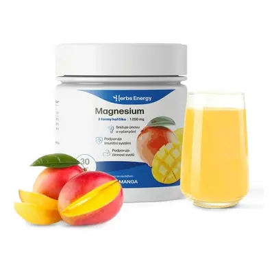 Herbs Energy Magnesium 1200 mg - 3 formy hořčíku, Mango, 30 dávek