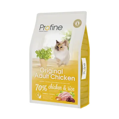 Profine Cat Original krmivo bez lepku pro dospělé kočky s kuřetem a rýží, 10 kg