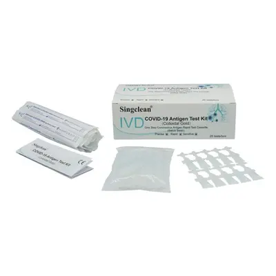 Singclean® 20x Singclean COVID-19 Antigen Test Kit z nosu a krku