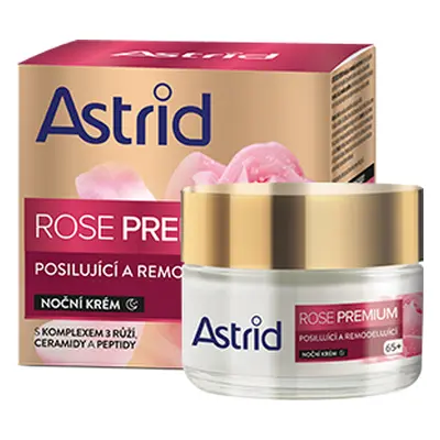 Astrid ROSE PREMIUM 65+ Posilující a remodelující noční krém, 50 ml