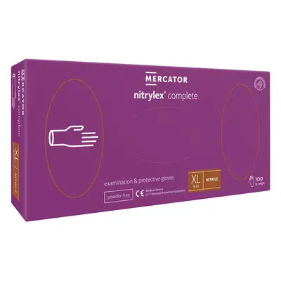 Mercator Medical Nitrilové rukavice Mercator Complete, nepudr., 100ks Velikost: XL