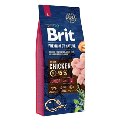 Brit Premium by Nature krmivo pro mladé psy velkých plemen, 15 kg