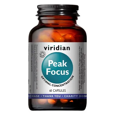 Viridian Nutrition Viridian Peak Focus Organic, 60 kapslí