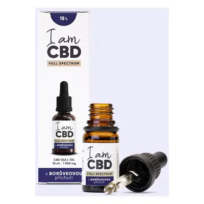 I am CBD Full Spectrum CBD olej 15% 10 ml s borůvkovou příchutí