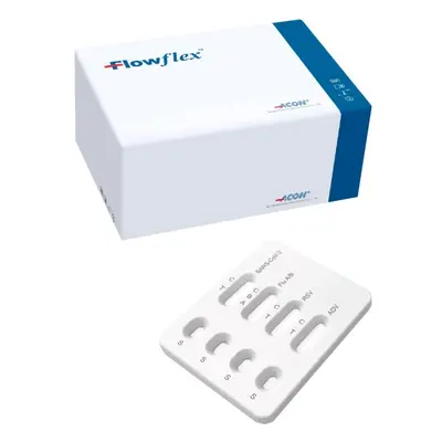 20x FlowFlex 5v1 Adenovirus/RSV/Chřipka A/B/SARS-CoV-2 výtěrový test