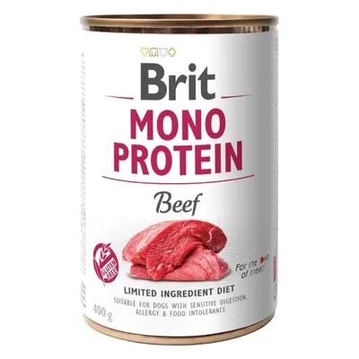 Brit Mono Proteinová konzerva pro psy 100% hovězí, 400 g