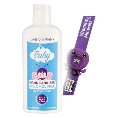 Dermaphex BABY dezinfekce na ruce bezalkoholová pěnová 150 ml + dětské hodinky jako dárek