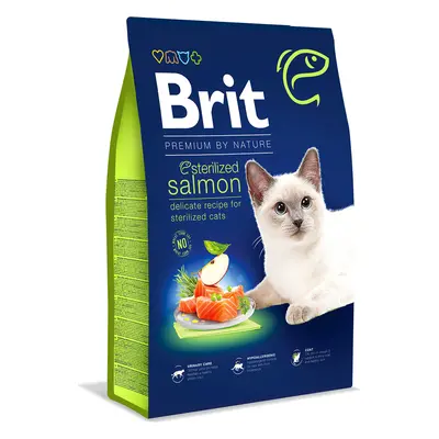 Brit Premium by Nature Cat krmivo pro kastrované kočky s lososem, 8 kg