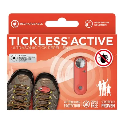 TICKLESS TICKLESS® ACTIVE Dobíjecí ultrazvukový odpuzovač klíšťat a blech pro lidi Corall