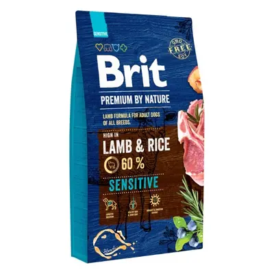 Brit Premium by Nature krmivo pro citlivé psy s jehněčím, 8 kg