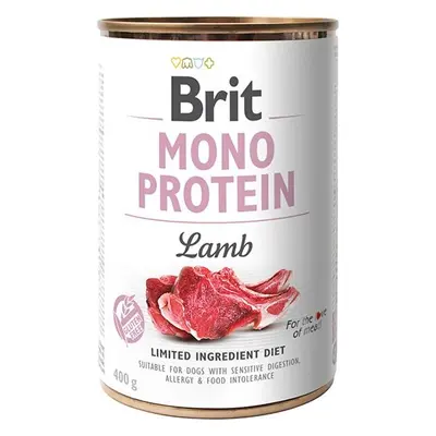 Brit Mono Proteinová konzerva pro psy 100% jehněčí, 400 g