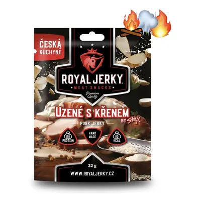 Royal Jerky Vepřové sušené maso UZENÉ S KŘENEM by STEJK, 22 g