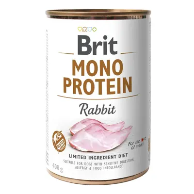 Brit Mono Proteinová konzerva pro psy 100% králičí, 400 g