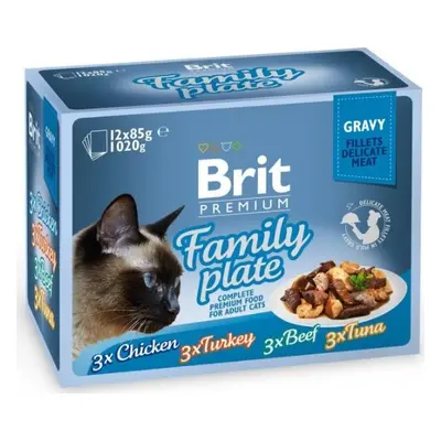 Brit Premium Cat Kapsičky pro kočky filety ve šťávě MULTIPACK 4x3 ks, 1020 g