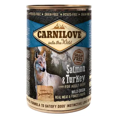 Carnilove Wild konzerva pro dospělé psy bez obilovin losos a krůta, 400 g