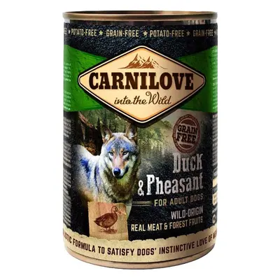 Carnilove Wild konzerva pro dospělé psy bez obilovin kachna a bažant, 400 g