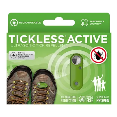 TICKLESS TICKLESS® ACTIVE Dobíjecí ultrazvukový odpuzovač klíšťat a blech pro lidi, Zelený