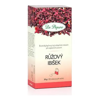 Růžový ibišek, bylinný čaj, 50 g Dr. Popov