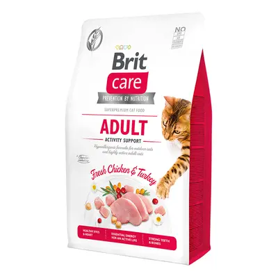 Brit Care Cat krmivo bez obilovin pro podporu fyzické aktivity dospělých koček s kuřetem a kroca