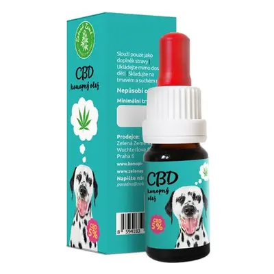 Zelená Země CBD olej pro zvířata 5%, 10 ml