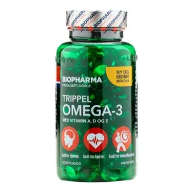 Biopharma Trippel Omega 3, 144 kapslí