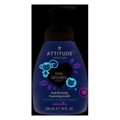 Dětská mycí pěna (2 v 1) ATTITUDE Baby leaves s vůní hruškové šťávy 295 ml