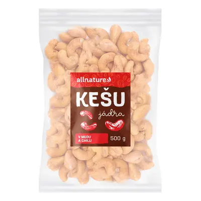 Allnature Kešu v medu a chilli, 500 g