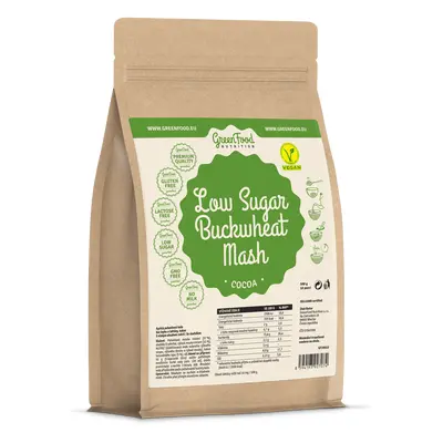 GreenFood Nutrition Low Sugar POHANKOVÁ Rychlá kaše 500g Zvolte příchuť: Natural