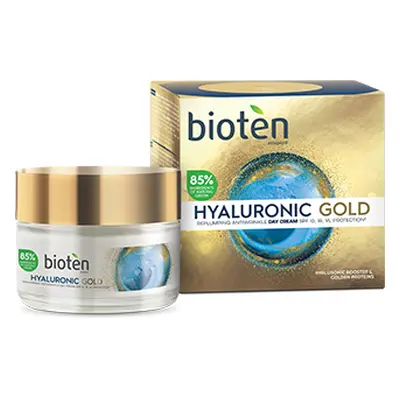 BIOTEN Hyaluronic GOLD krém proti vráskám denní s OF10, 50ml