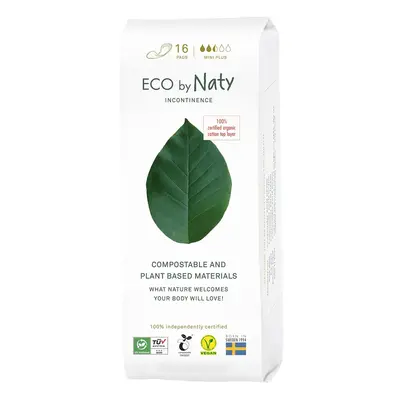 Eco by Naty Dámské ECO inkontinenční vložky Naty - mini plus (16 ks)