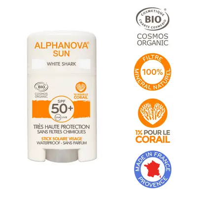 Alphanova Opalovací krém v tyčince SPF 50 bílý 12 g BIO