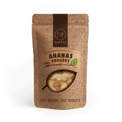 NATU Ananas kroužky natural 250g (bez cukru a SO2)