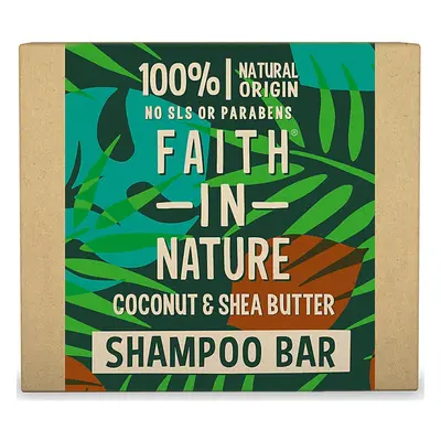 Faith in Nature tuhý šampon kokos a bambucké máslo, 85g