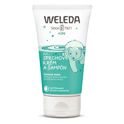 Weleda 2 v 1 Sprchový krém a šampon Čarovná máta, 150ml