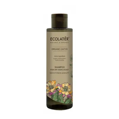 ECOLATIER - Šampon na suché vlasy, hladkost a krása, KAKTUS, 250 ml