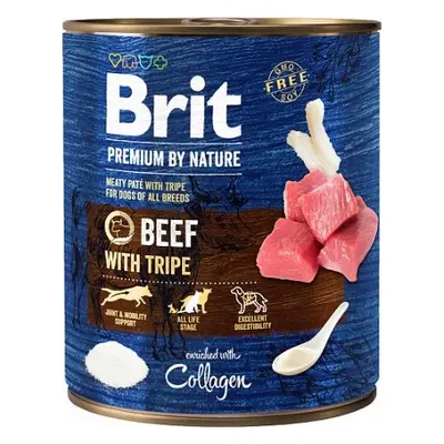 Brit Premium by Nature konzerva paté pro psy bez obilovin hovězí a dršťky, 800 g