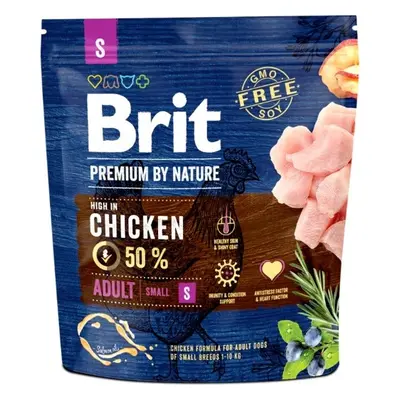 Brit Premium by Nature krmivo pro dospělé psy malých plemen s kuřetem, 1 kg