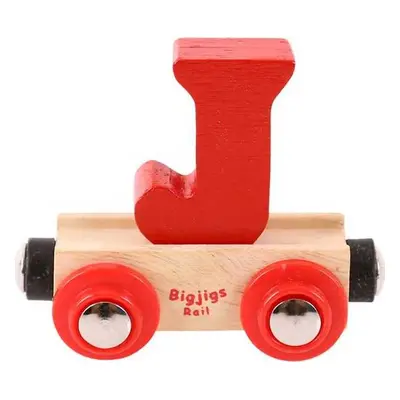 Bigjigs Rail Vagónek dřevěné vláčkodráhy - Písmeno J