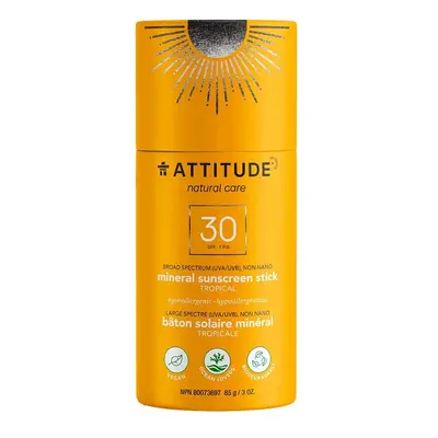 100% minerální ochranná tyčinka na celé tělo ATTITUDE (SPF 30) s vůní Tropical 85 g