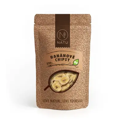 NATU Banánové chipsy BIO 230g