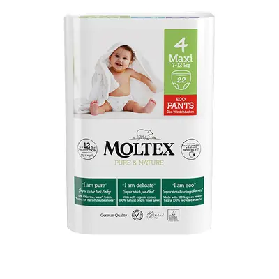 Natahovací plenkové kalhotky Moltex Pure & Nature Maxi 7-12 kg (22 ks)