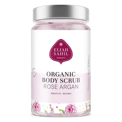 Eliah Sahil Organic Tělový peeling růže a argan, 256 g