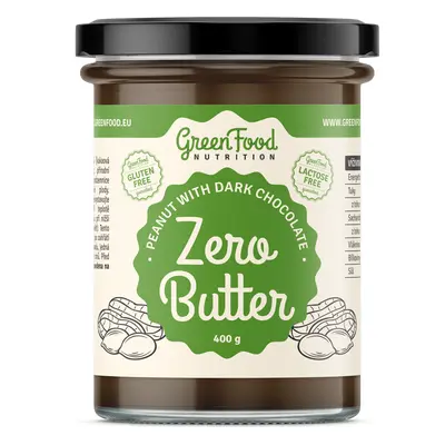 GreenFood Nutrition Zero Butter Arašídový krém s tmavou čokoládou 400g