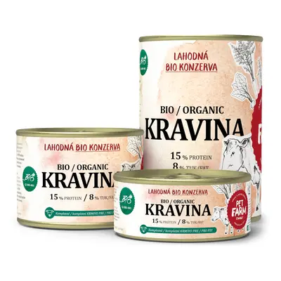 Pet Farm Family BIO Kravina konzerva pro psy 180g