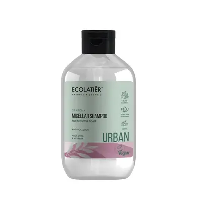 ECOLATIER URBAN - Micelární šampon pro citlivou pokožku vlasů a proti lupům – Aloe Vera a Verben