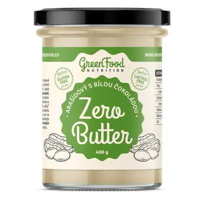 GreenFood Nutrition Zero Butter Arašídový krém s bílou čokoládou 400g